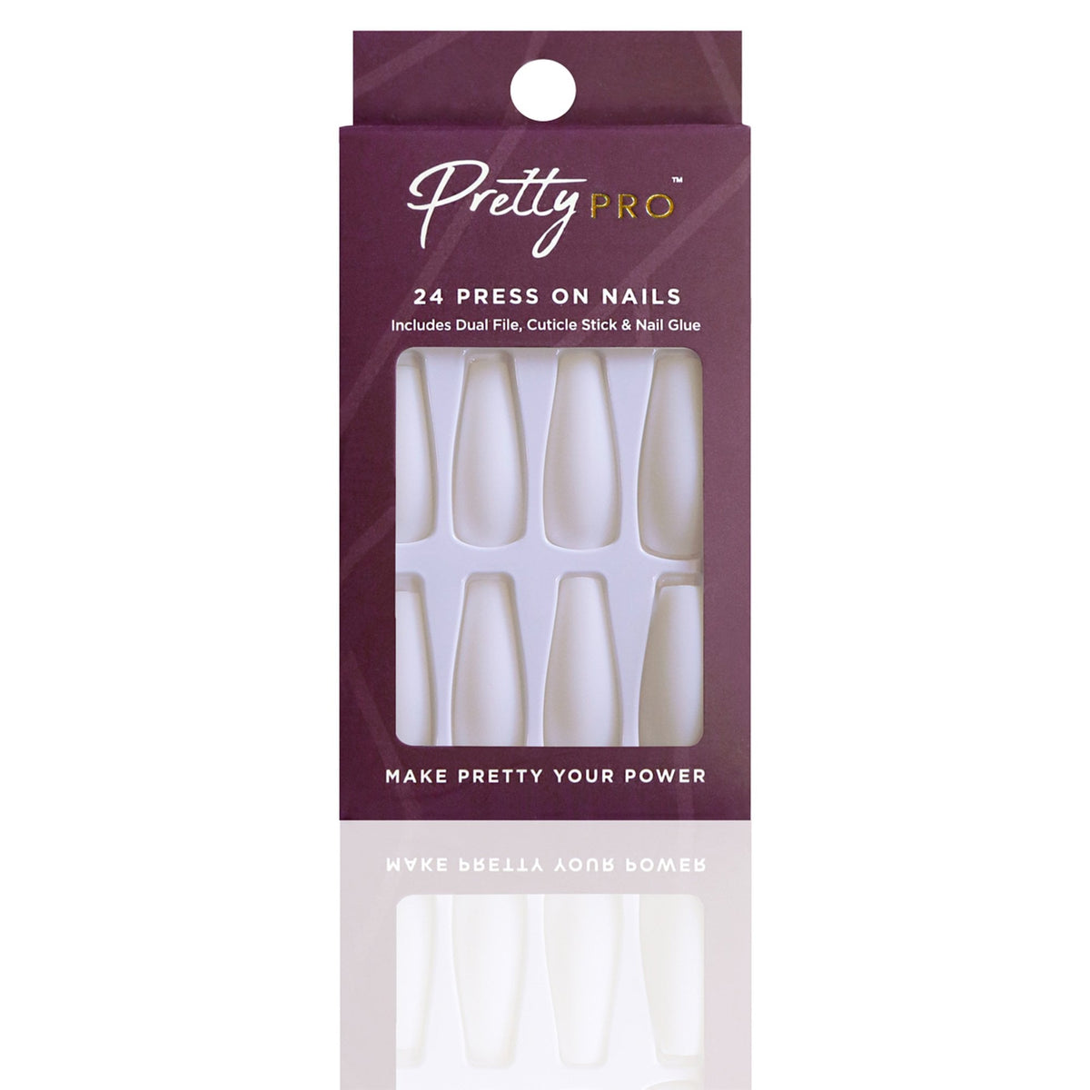 Reusable Press On False Nails - The White Room (24pcs)