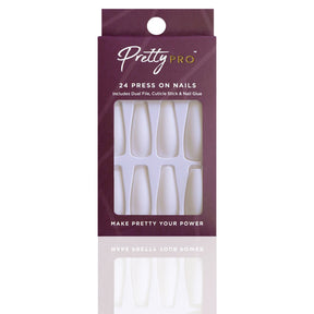 Reusable Press On False Nails - The White Room (24pcs)