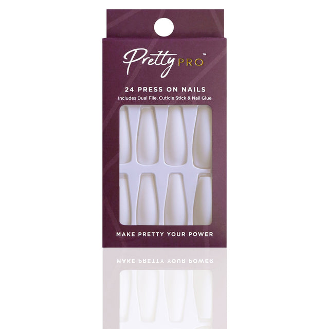 Reusable Press On False Nails - The White Room (24pcs)