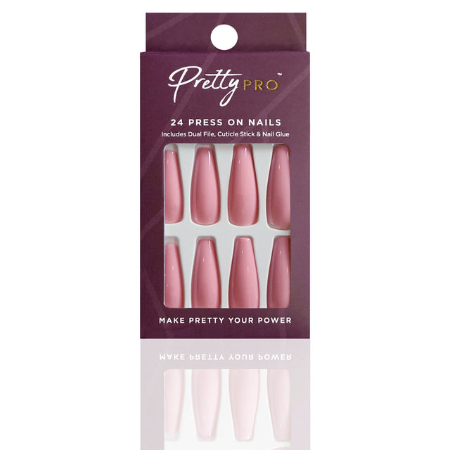 Reusable Press On False Nails - You're Making Me Blush (24pcs)