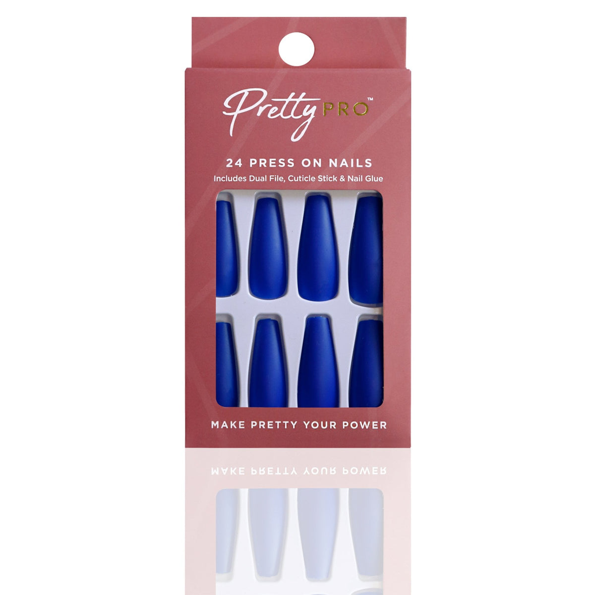 Reusable Press On False Nails - Blue Moon (24pcs)