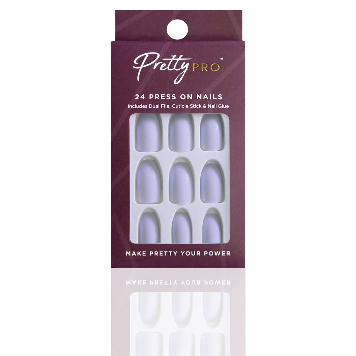 Reusable Press On False Nails - Elephant Grey (24pcs)