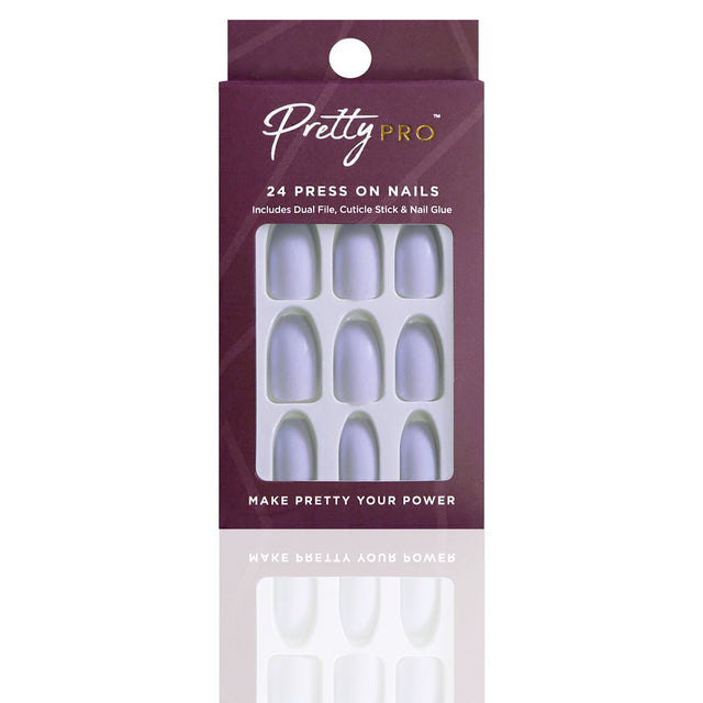 Reusable Press On False Nails - Elephant Grey (24pcs)