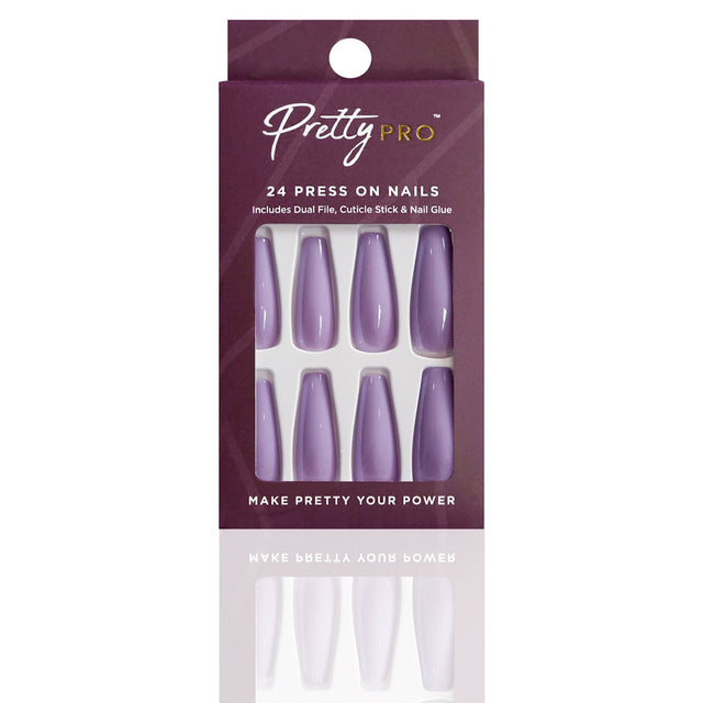 Reusable Press On False Nails - I'm Mauve-ing On (24pcs)