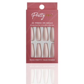 Reusable Press On False Nails - Wanna Go For A Oatmeal? (24pcs)