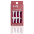 Reusable Press On False Nails - You Make My Heart Beet (24pcs)