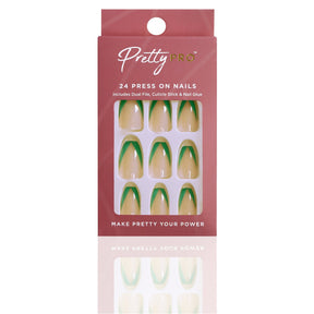 Reusable Press On False Nails - My Cup Of Teal (24pcs)