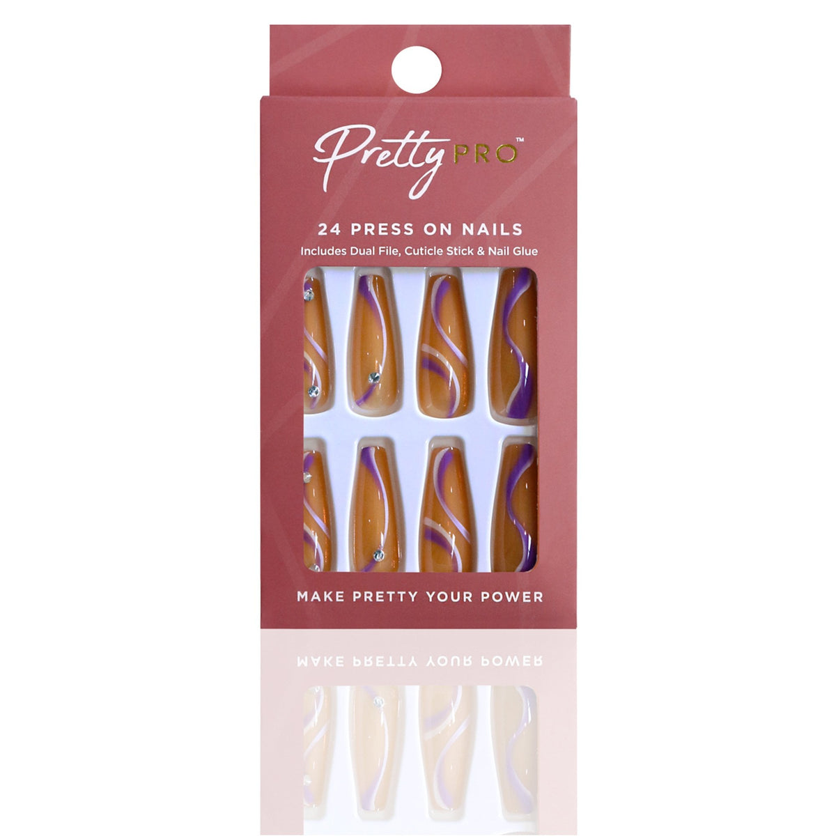 Reusable Press On False Nails - I Have A Soft Spot For You (24pcs)