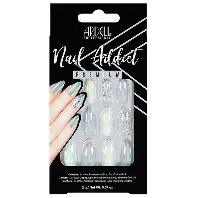Nail Addict Premium False Nails - Holographic Glitter (24 Nails) (75889)