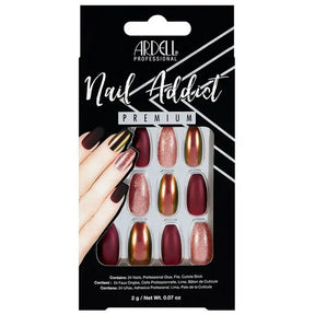 Nail Addict Premium False Nails - Red Cateye (24 Nails) (75890)