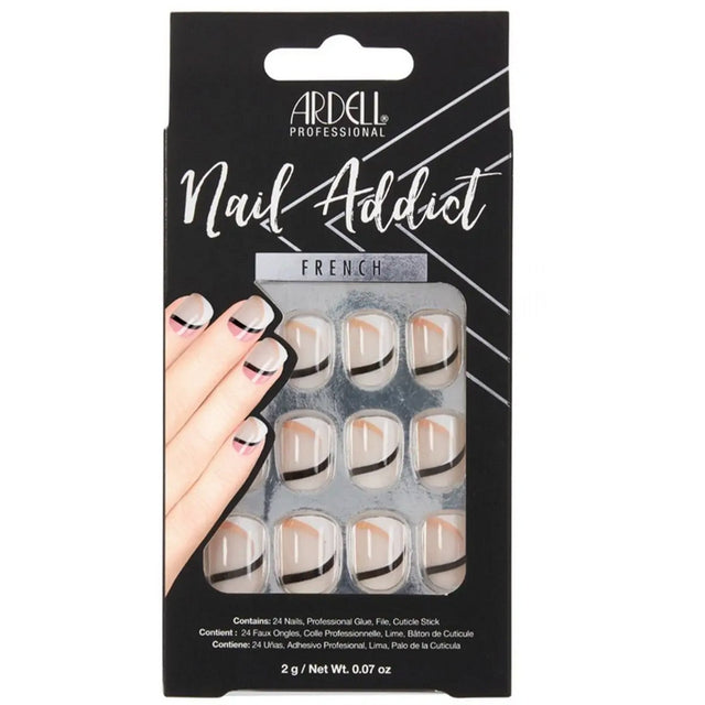 Nail Addict French False Nails - Geometric French (28 Nails) (61215)