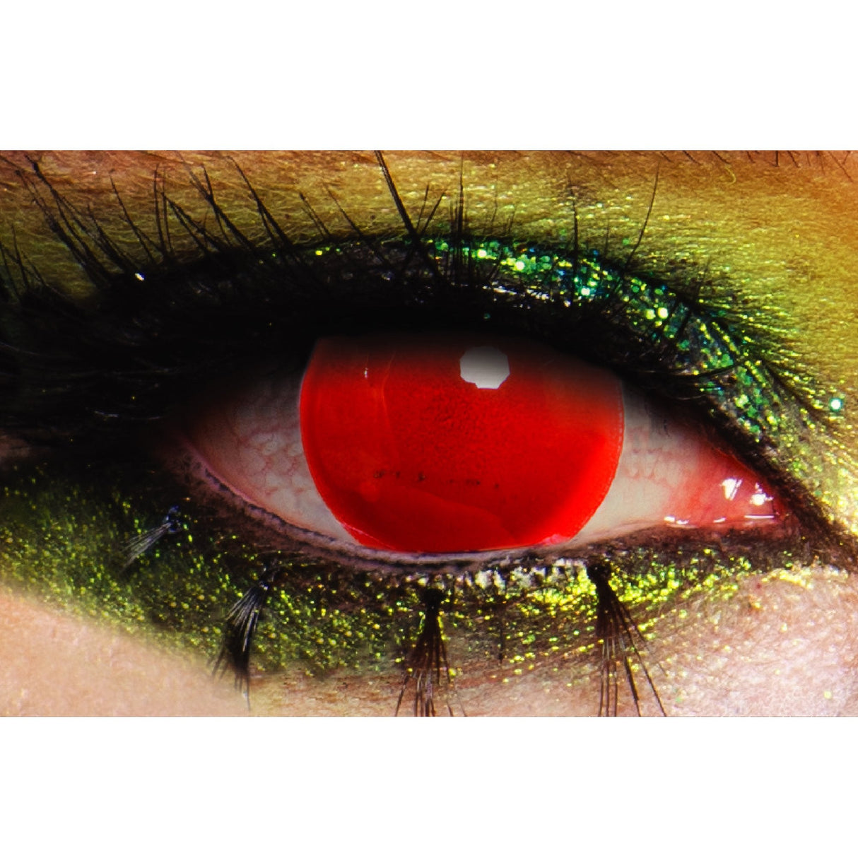 Blind Red Halloween Contact Lenses - 1 Year Use