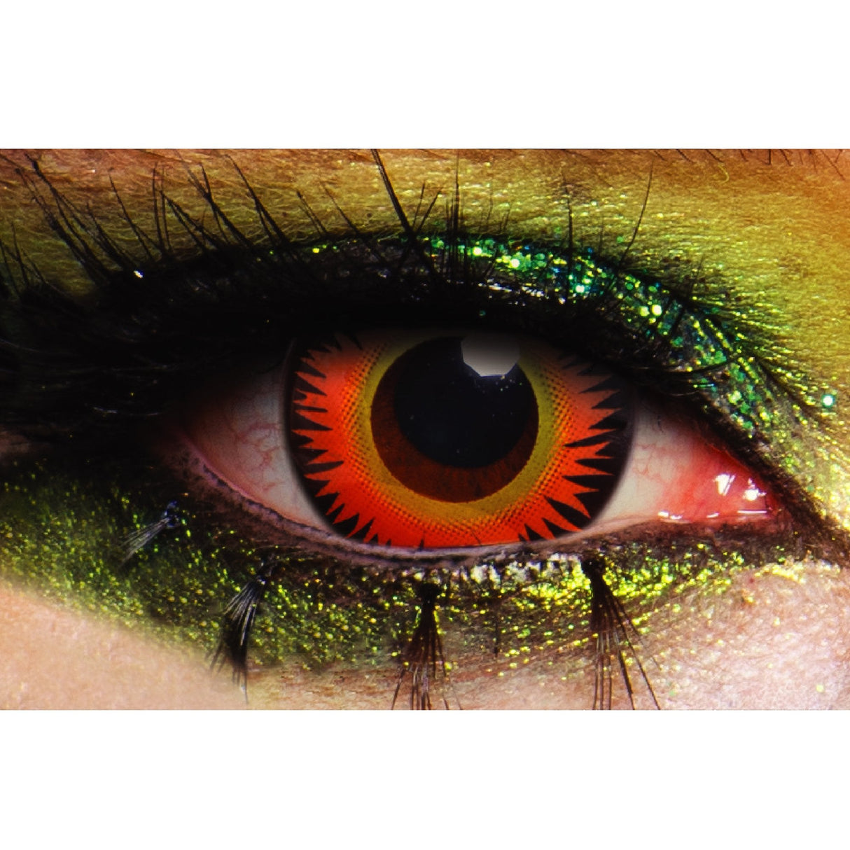 Xtreme Orange Werewolf Halloween Contact Lenses - 1 Year Use