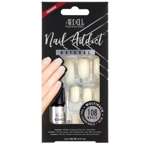 Nail Addict Natural False Nails - Squared Multipack (108 Nails) (63857)