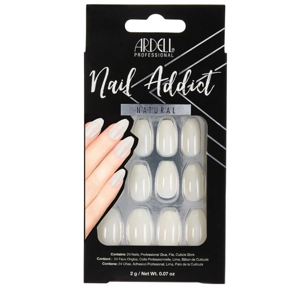 Nail Addict Natural False Nails - Ballerina (28 Nails) (61552)