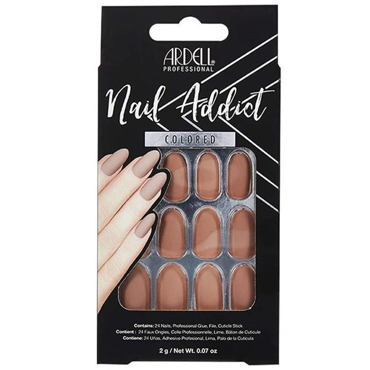 Nail Addict Solid False Nails - Barely There Nude (24 Nails) (66411)