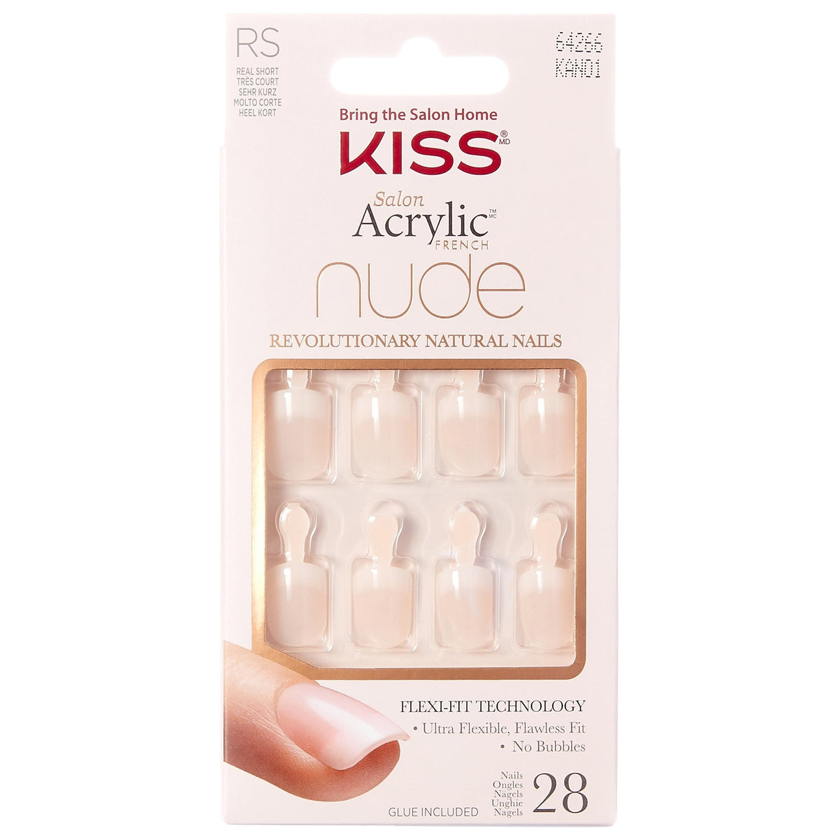 Nude Acrylic False Nails - Breathtaking (28 Nails & Adhesive 2g)