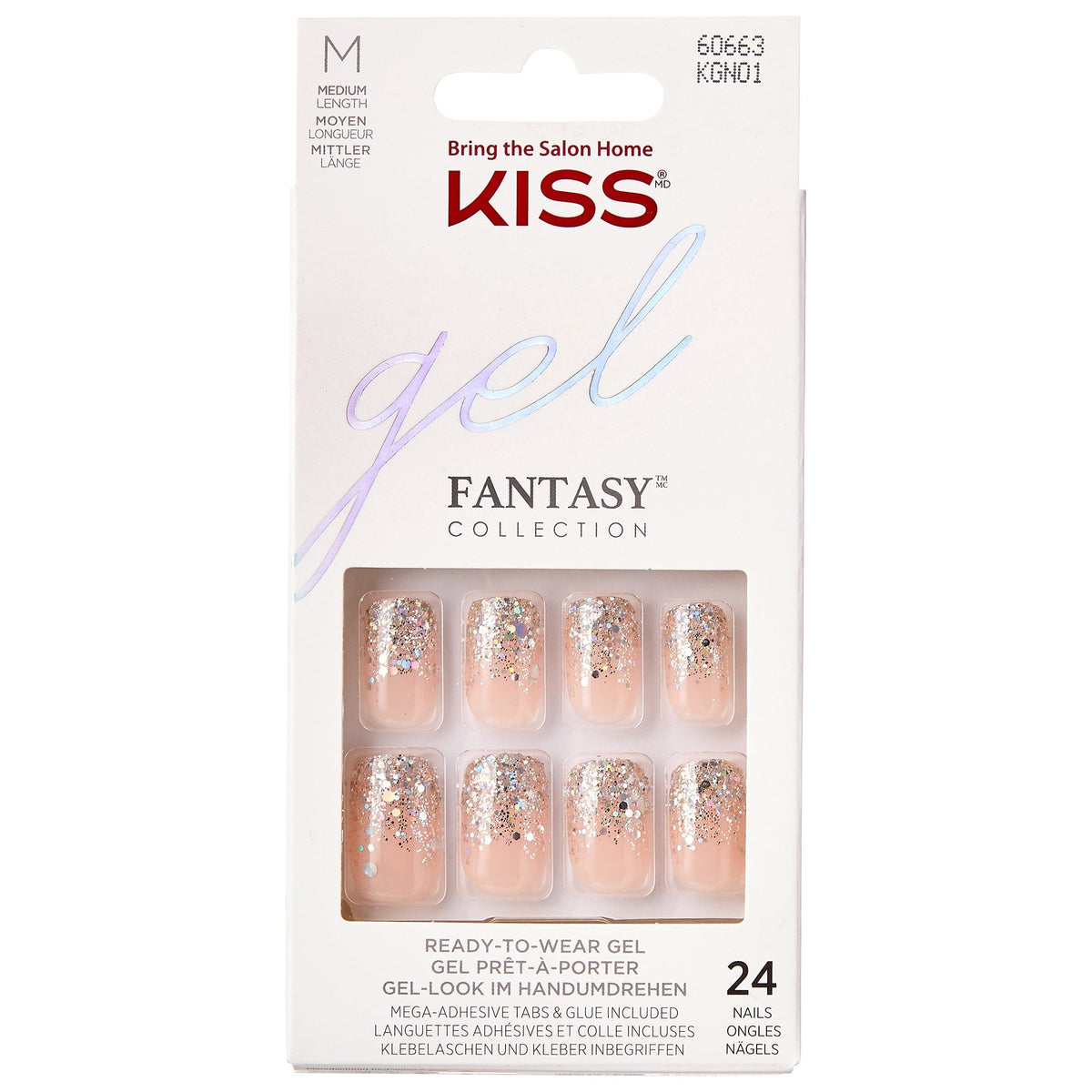 Gel Fantasy False Nails - Fanciful (28 Nails & Adhesive 2g)