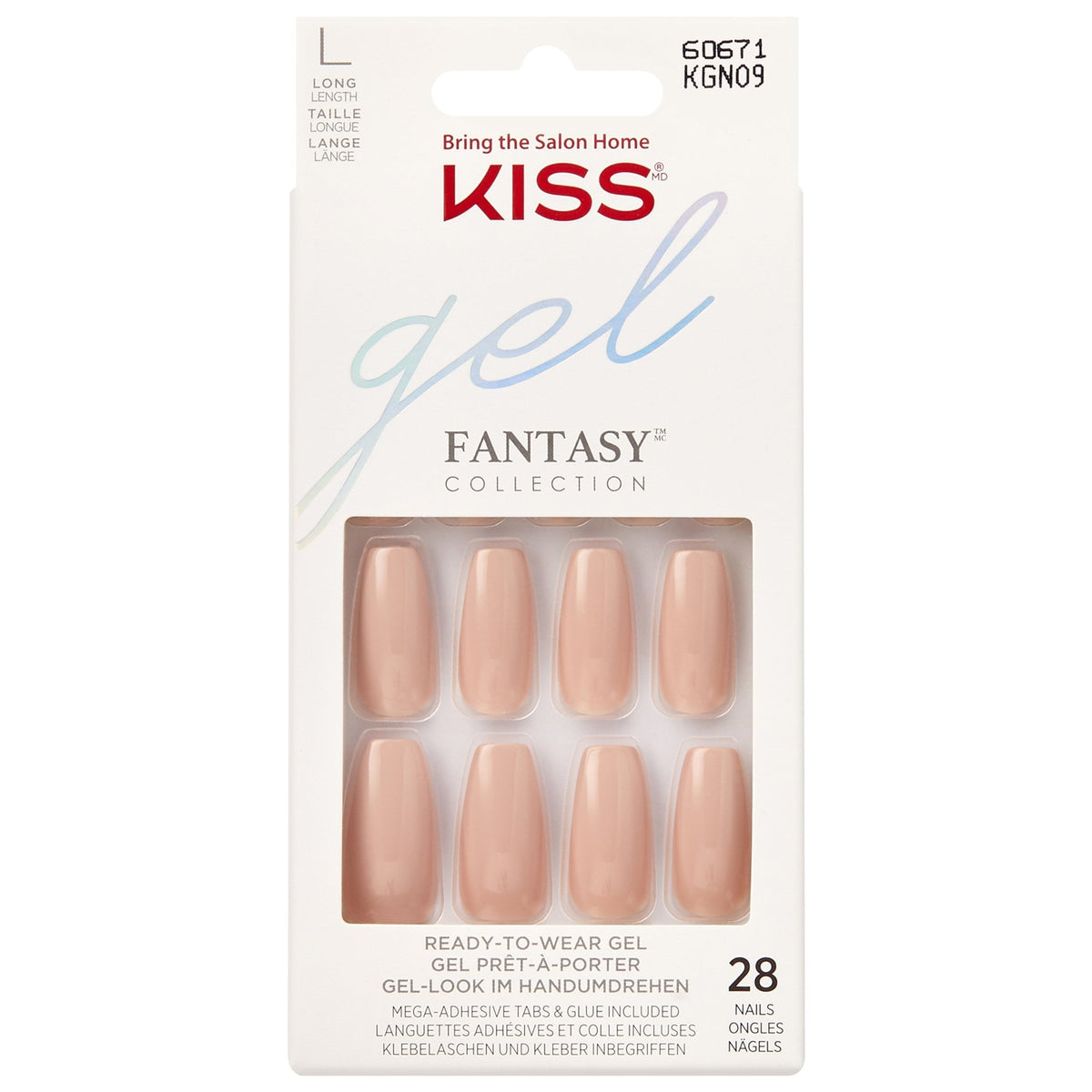 Gel Fantasy False Nails - AB Fab (28 Nails & Adhesive 2g)