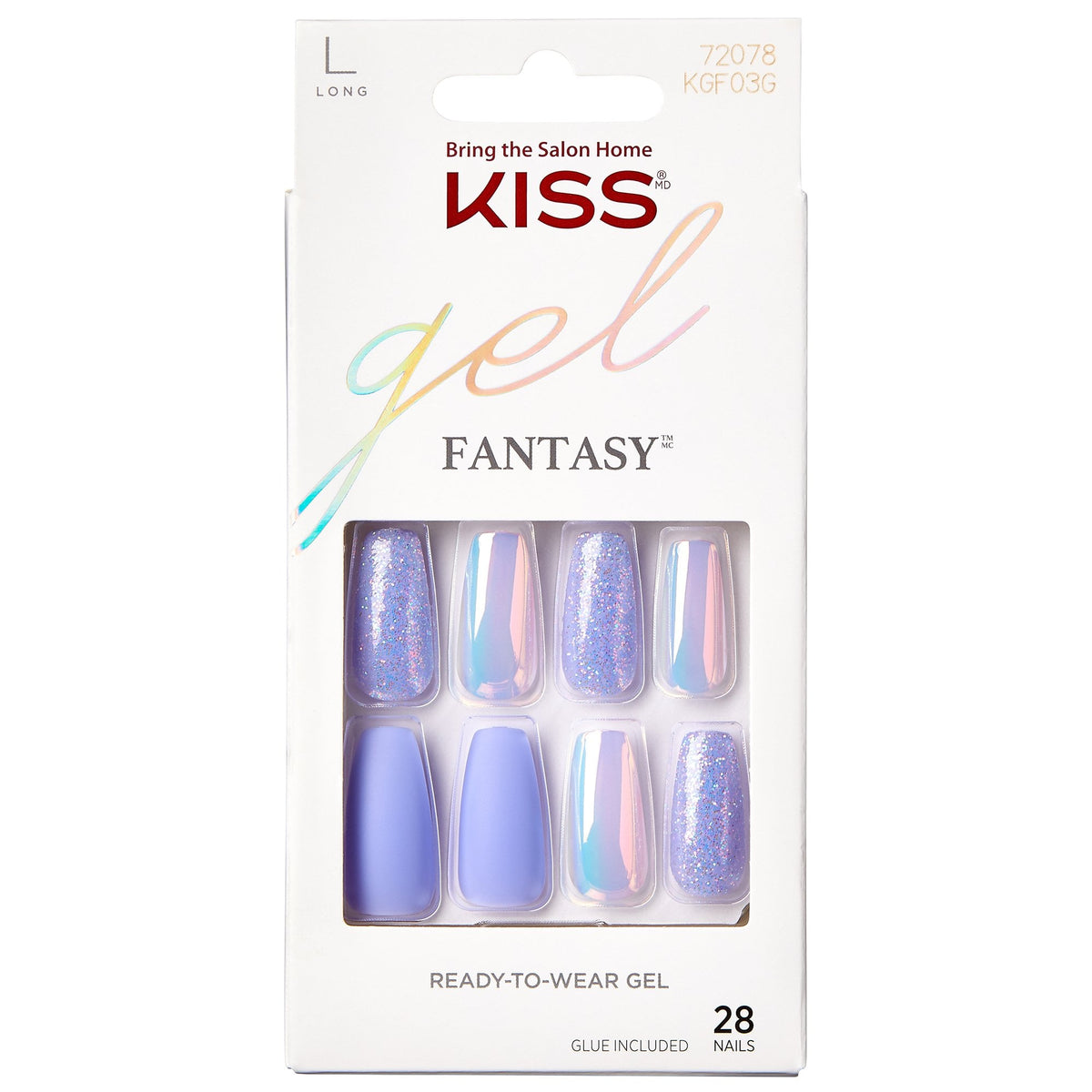 Gel Fantasy False Nails - Parasol (28 Nails & Adhesive 2g)