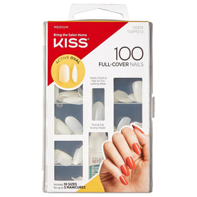 Full Cover Nail Tips - Active Oval (100 Nail Tips & Adhesive 3g)