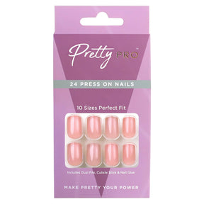 Reusable Press On False Nails - Blossom Pink (24pcs)