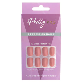 Reusable Press On False Nails - Sweet Caramel (24pcs)