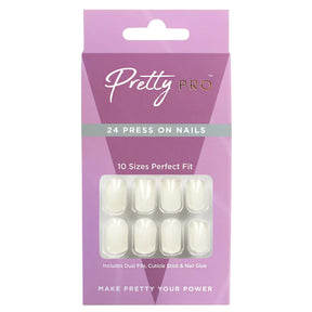 Reusable Press On False Nails - Like A Swan (24pcs)
