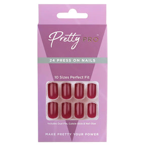 Reusable Press On False Nails - I'm Reddy (24pcs)