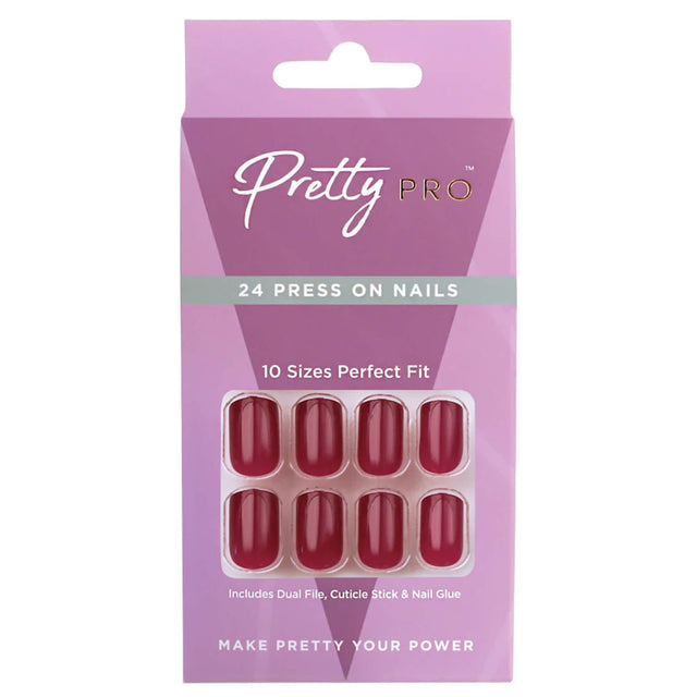 Reusable Press On False Nails - I'm Reddy (24pcs)