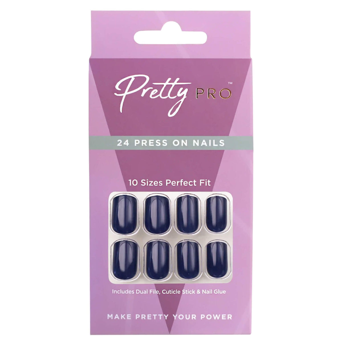 Reusable Press On False Nails - You Blue Me Away (24pcs)