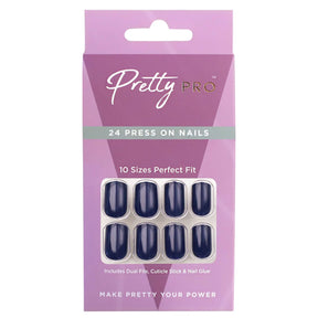 Reusable Press On False Nails - You Blue Me Away (24pcs)