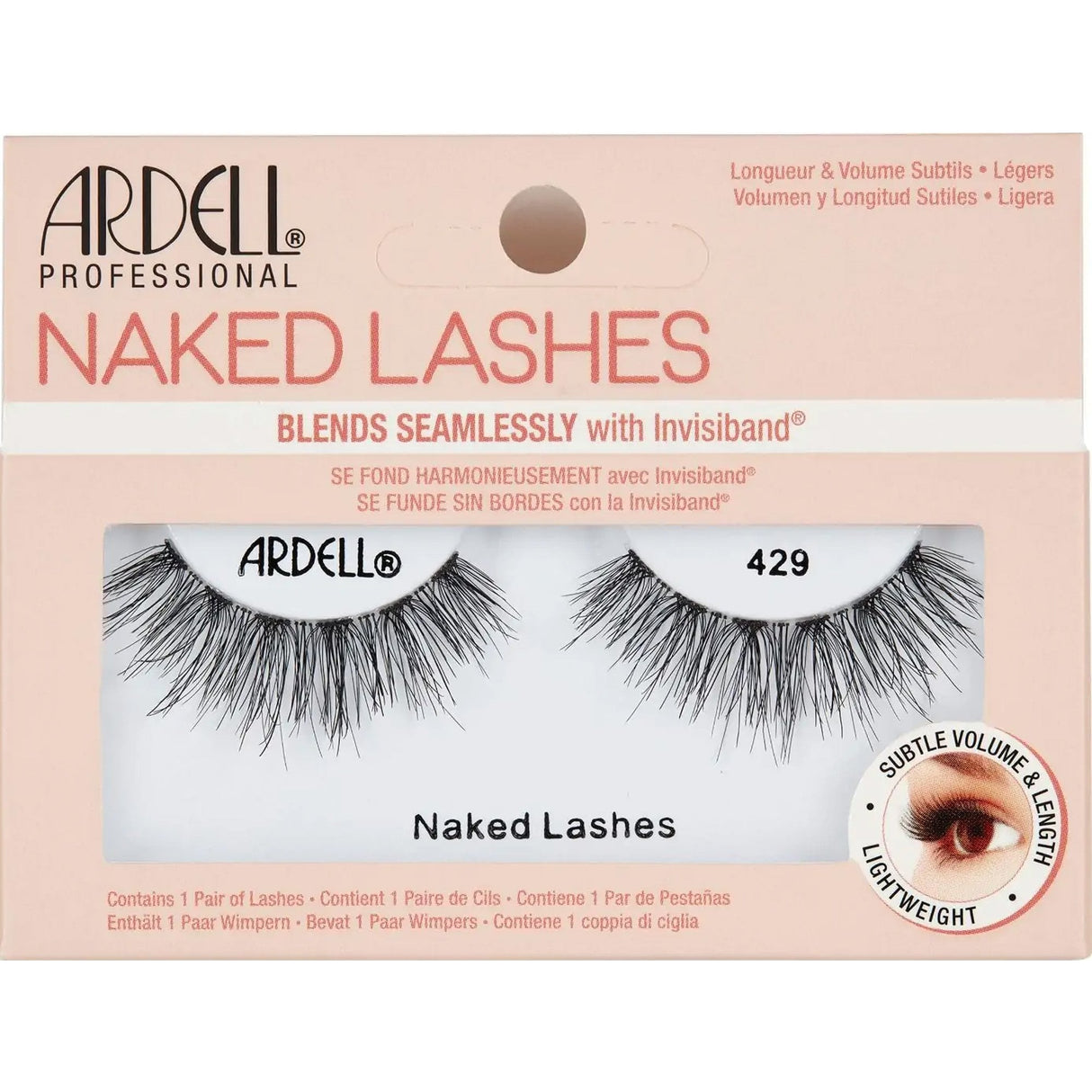 Naked False Strip Eyelashes - Subtle Volume & Length (429) (61592)