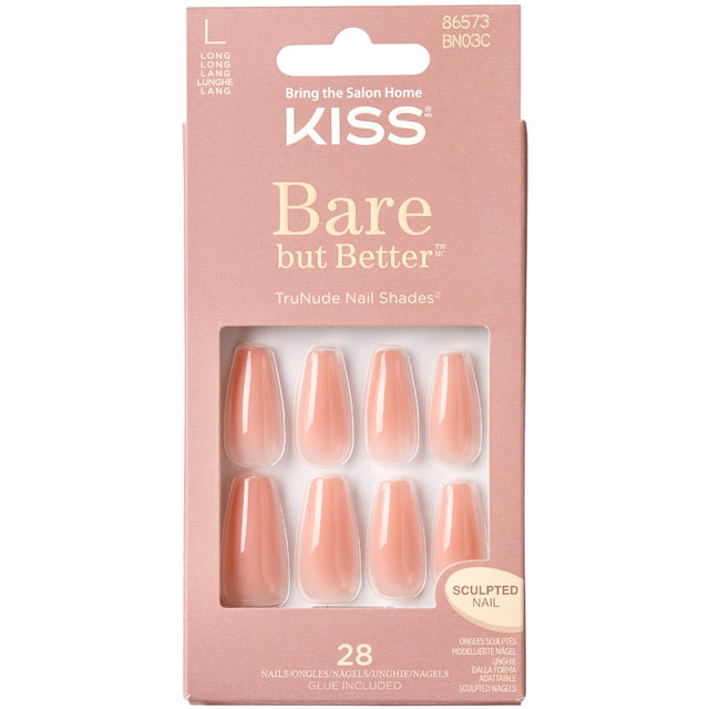 Bare But Better False Nails - Nude Glow (28 Nails & Adhesive 2g)