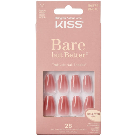 Bare But Better False Nails - Nude Nude (28 Nails & Adhesive 2g)