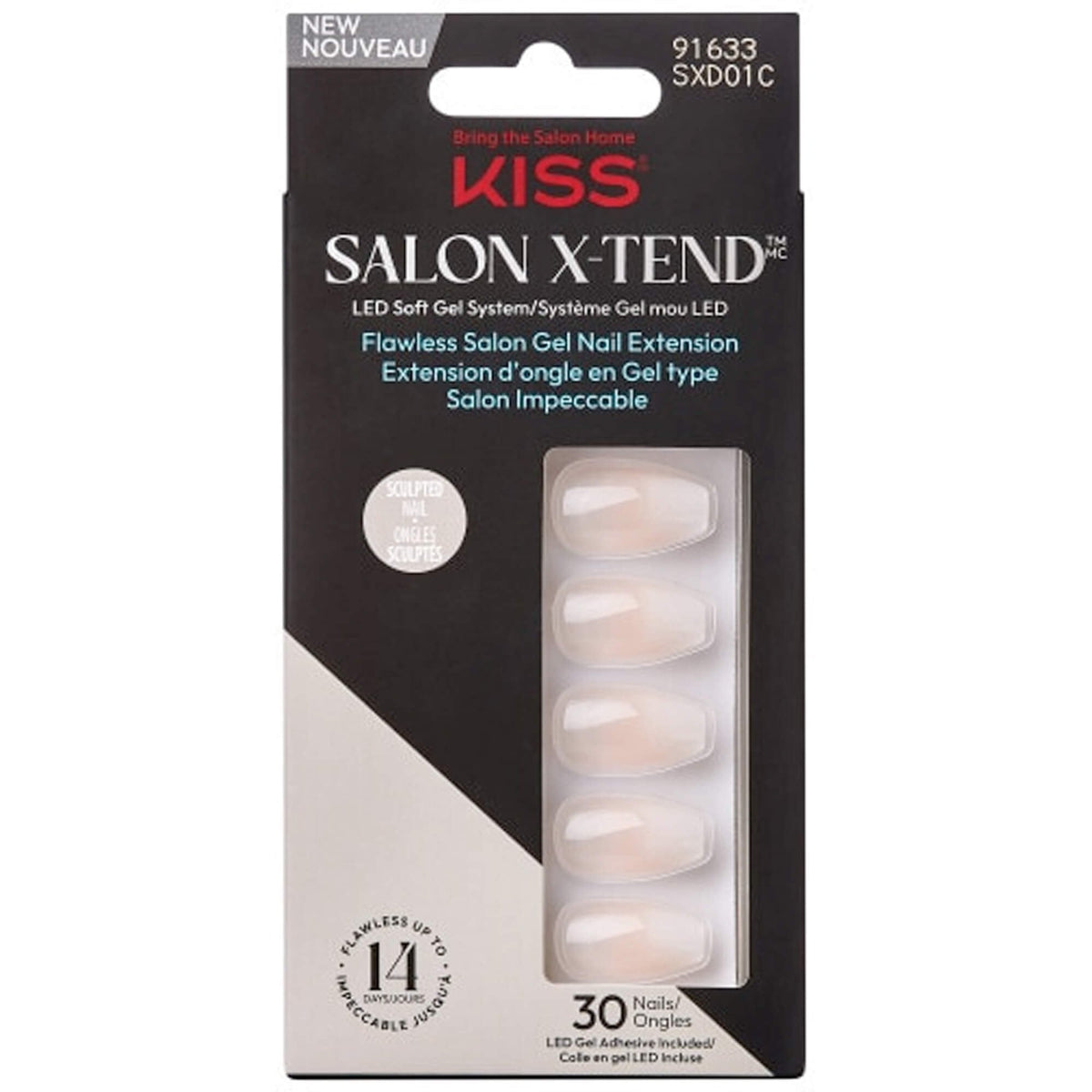 Salon X-Tend Gel Nail Extension Press On Nails - Words (SXD01G)(1 x 5g)