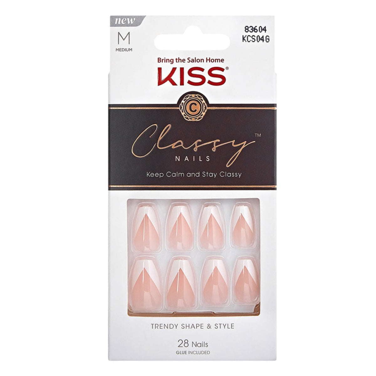 Classy False Nails - Silk Dress (28 Nails & Adhesive 2g)