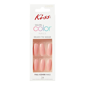 Salon Colour False Nails - Fake Smile (24 Nails & Adhesive 2g)