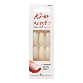 Natural Acrylic False Nails - Born With It (24 Nails & Adhesive 2g)