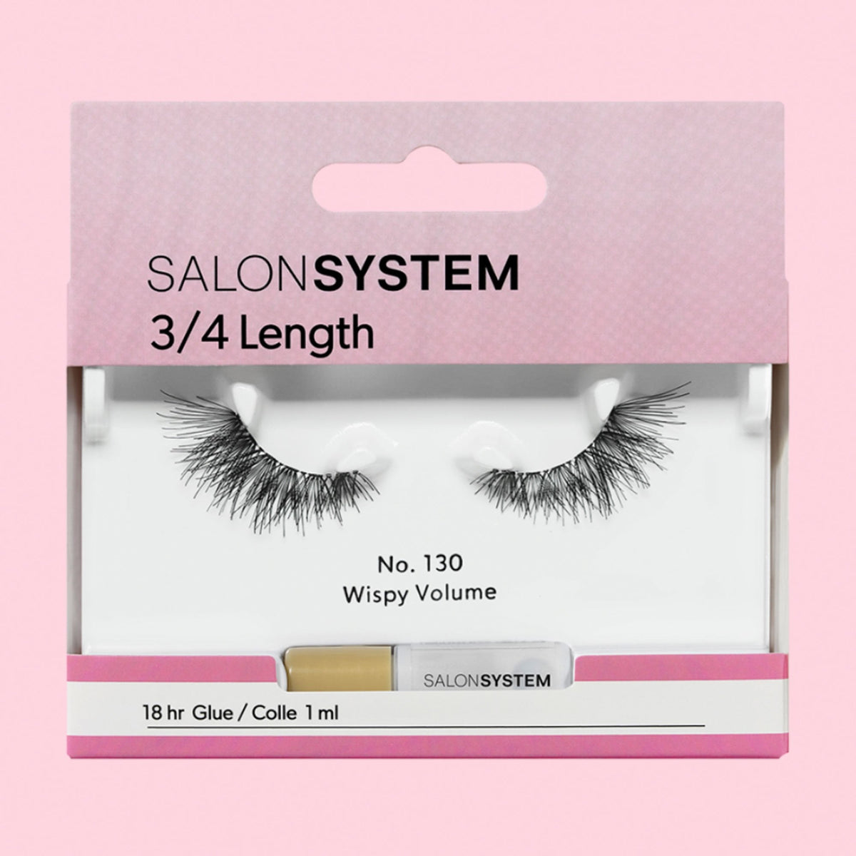 130 3/4 Length Wispy Volume Reusable Eyelashes (Adhesive Included) (0227233)