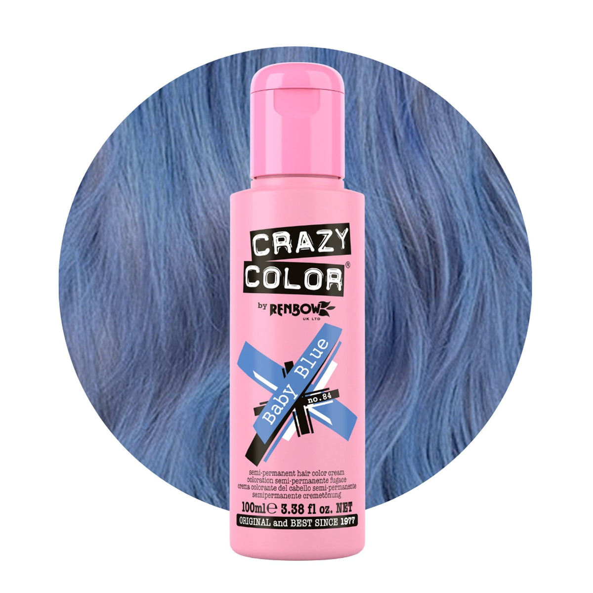 Semi Permanent Hair Dye - Baby Blue 100ml