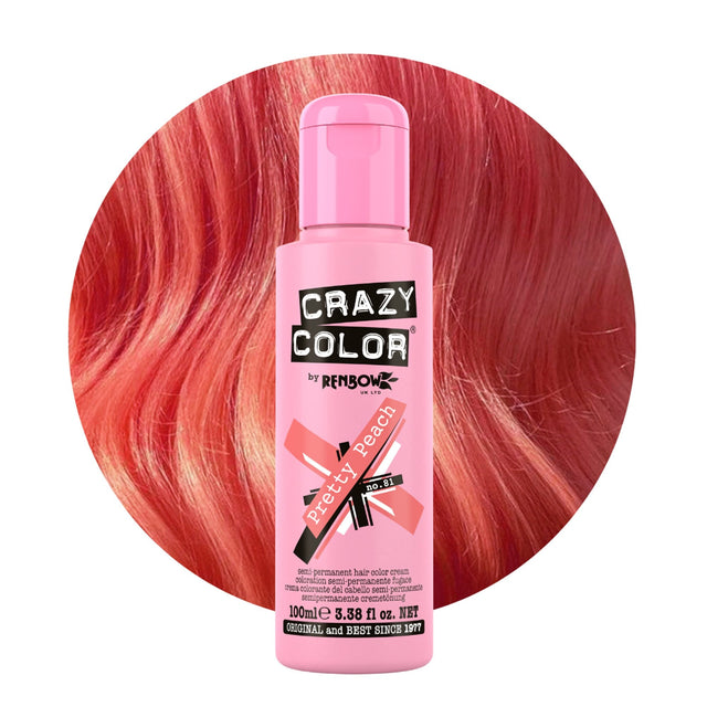 Semi Permanent Hair Dye - Pretty Peach 100ml