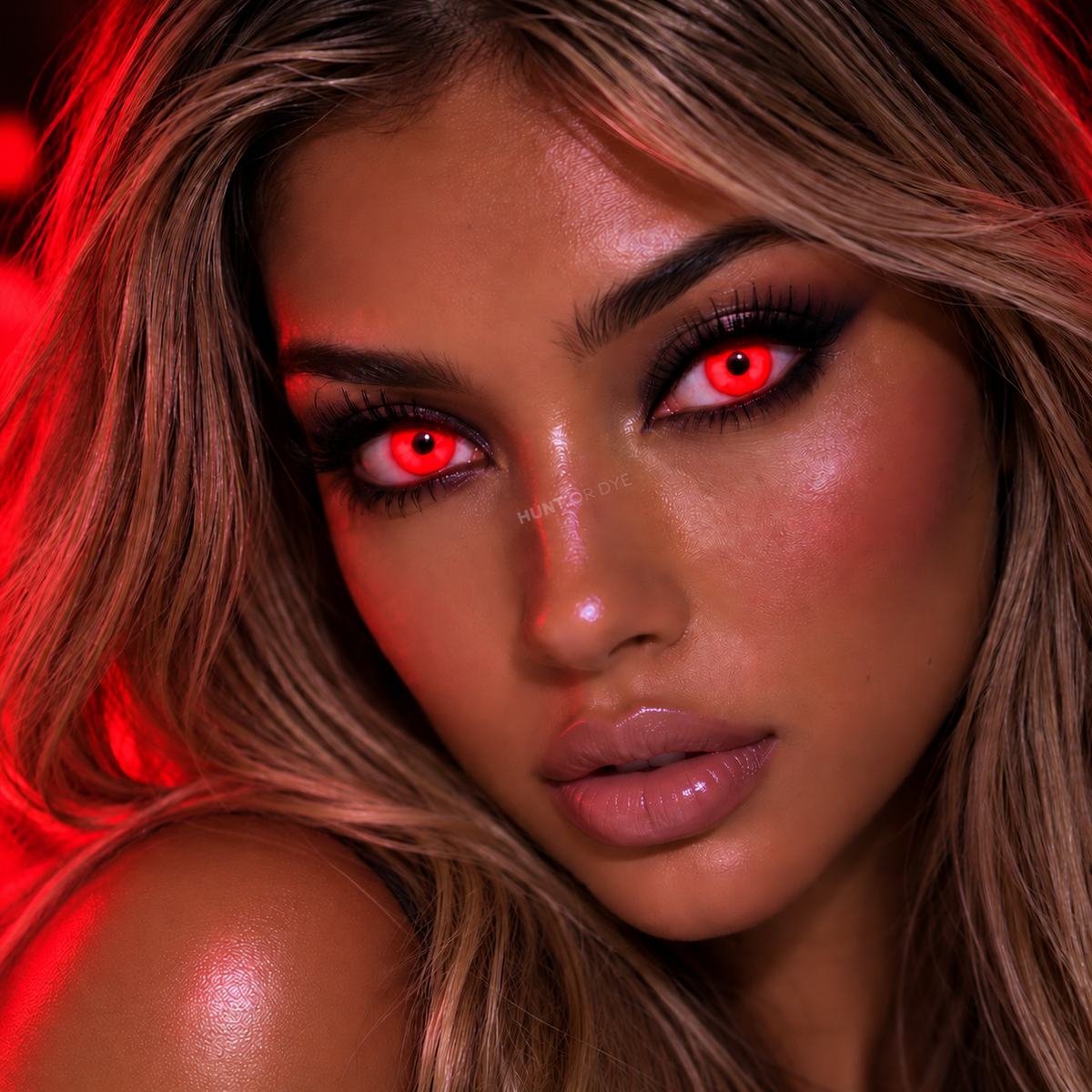 One Day Halloween Contact Lenses - UV Red