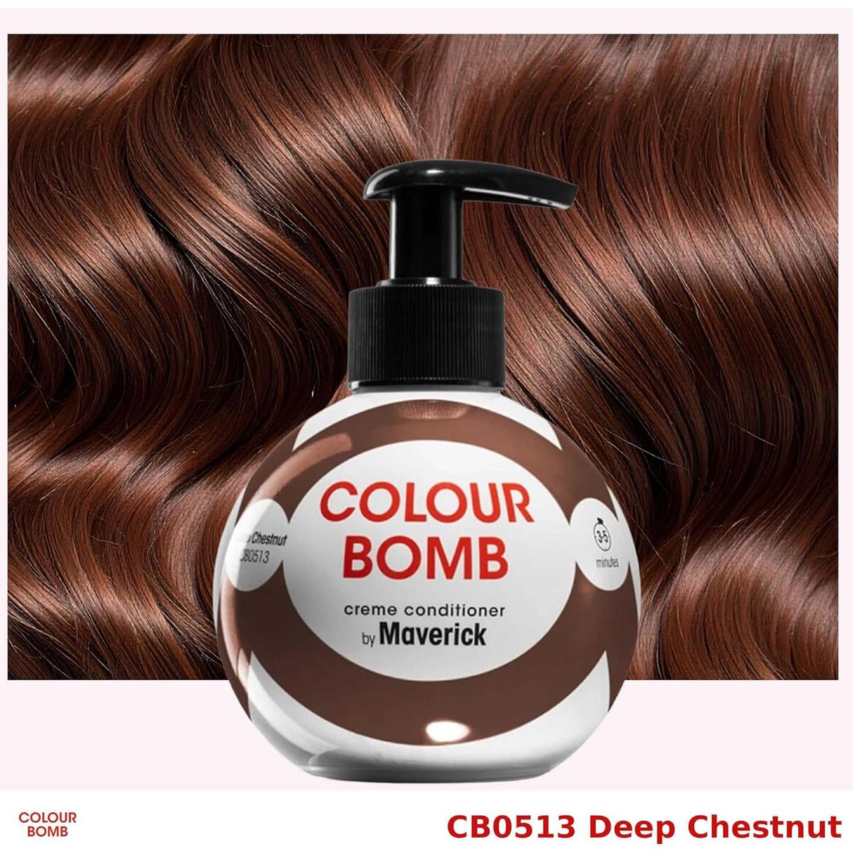 Colour Bomb By Maverick Ammonia & Peroxide Free Creme Conditioner - Deep Chestnut 250ml