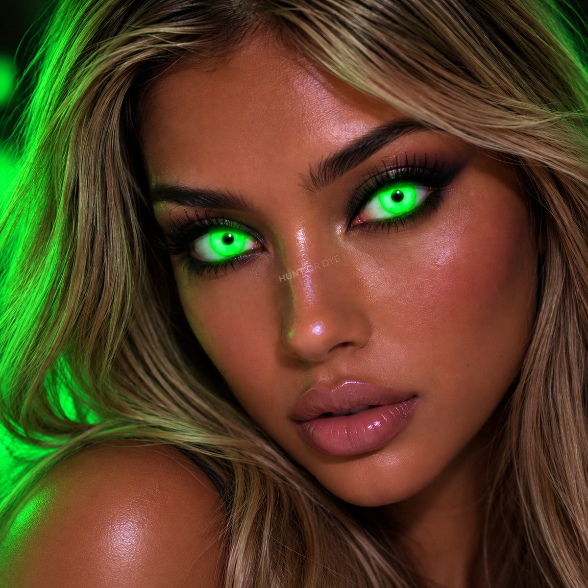 One Day Halloween Contact Lenses - UV Green