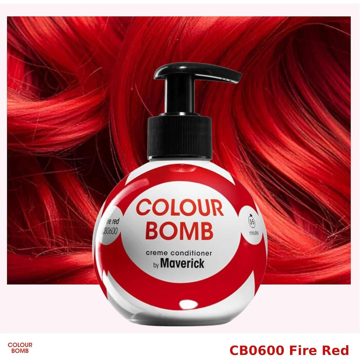 Colour Bomb By Maverick Ammonia & Peroxide Free Creme Conditioner - Fire Red 250ml