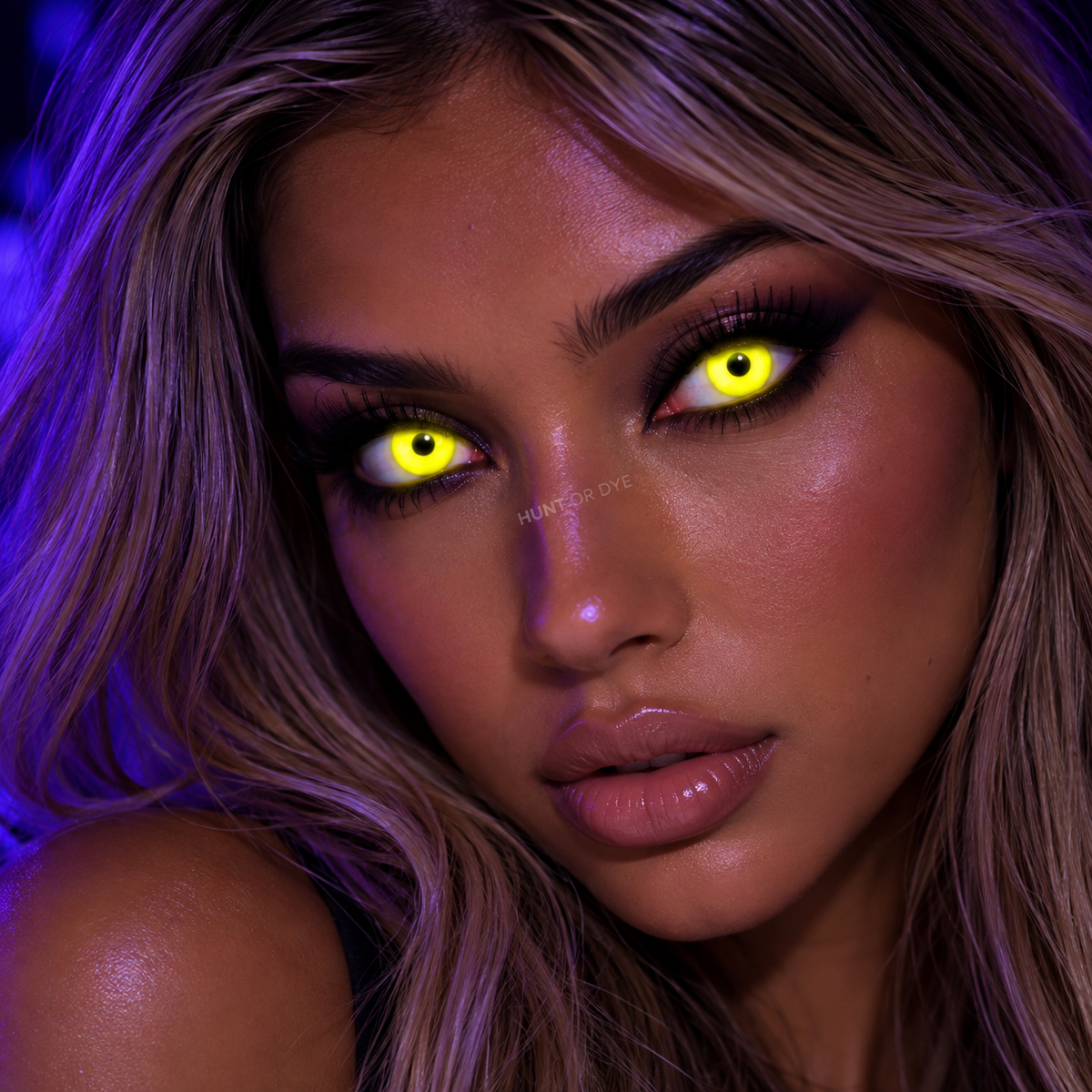 One Day Halloween Contact Lenses - UV Yellow
