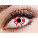 One Day Halloween Contact Lenses - Red Spiral
