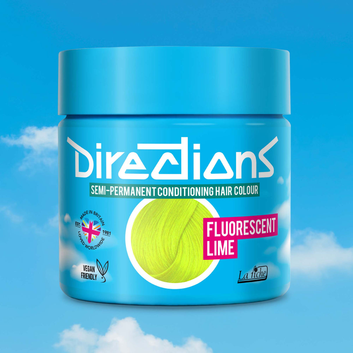 Directions Fluorescent Lime Semi-Permanent Conditioning Hair Dye 100ml