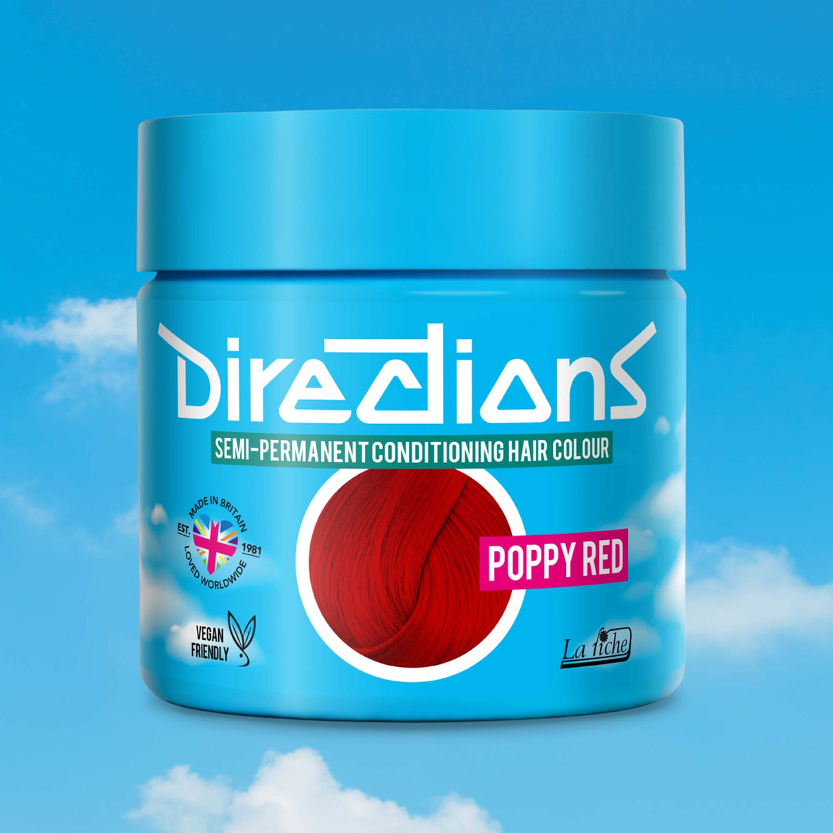 Directions Poppy Red Semi-Permanent Conditioning Hair Dye 100ml